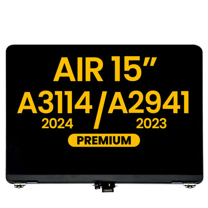 For MacBook Air 15-inch 2023-2024 A2941 A3114 / LCD with Front Cover / starlight (Premium OEM)(SKU:1578432)