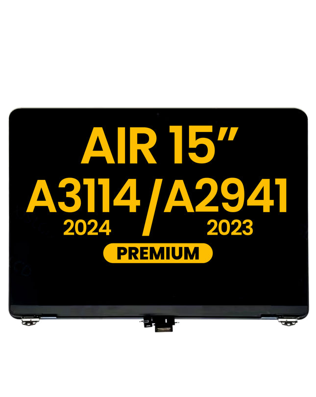 For MacBook Air 15-inch 2023-2024 A2941 A3114 / LCD with Front Cover / starlight (Premium OEM)(SKU:1578432)