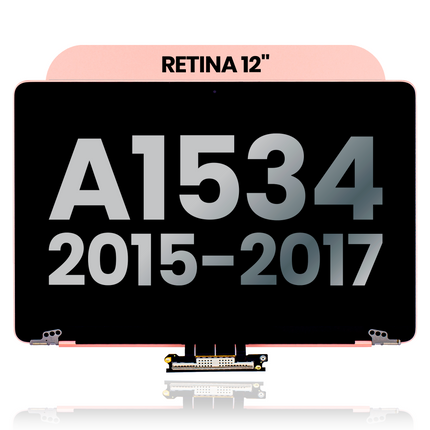 For MacBook 12-inch Retina 2016-2017 A1534 / LCD with Front Cover / With Logo / rose gold (Refurbished)(SKU:1563823)