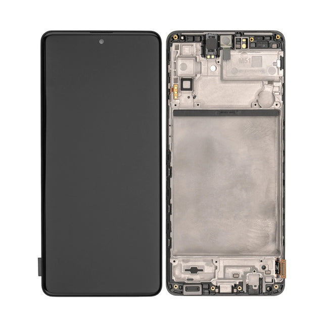 For Samsung Galaxy M51/M515 4G / OLED assembly With frame / black  (Refurbished)(SKU:1501464)