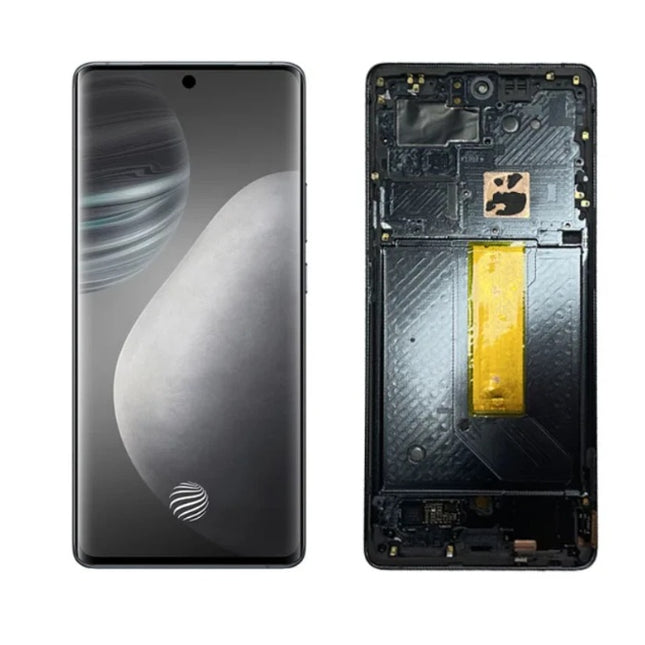 For Vivo X60 Pro 5G / OLED assembly With frame / black  (Refurbished)(SKU:1553778)