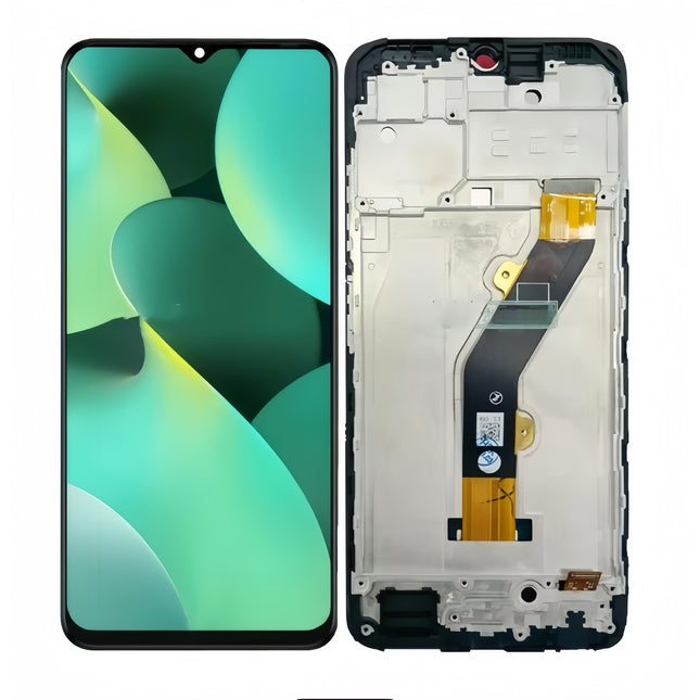 For Tecno Spark 10 LCD assembly with frame Black (Refurbished) (SKU:1564181)
