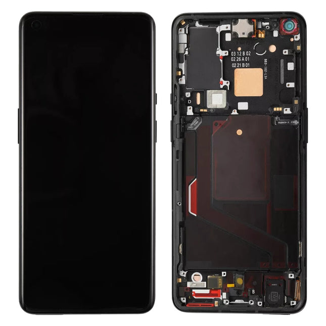 For OnePlus 9 Pro / OLED assembly With frame / black  (Refurbished)(SKU:1562424)