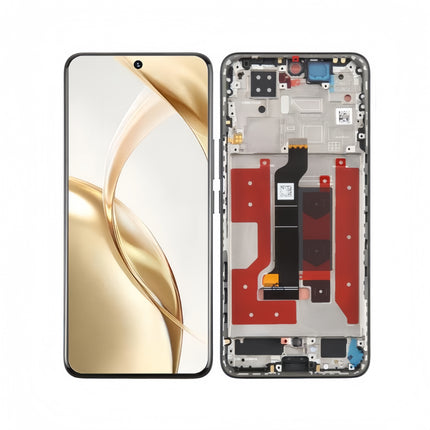 For Honor 200 5G / OLED assembly With Frame Black (Premium OEM)(SKU:1559584)