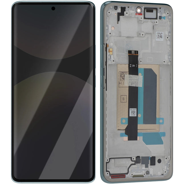 For Xiaomi Redmi Note 14 Pro+ 5G OLED assembly with Frame Blue (Premium OEM) (SKU:1564897)