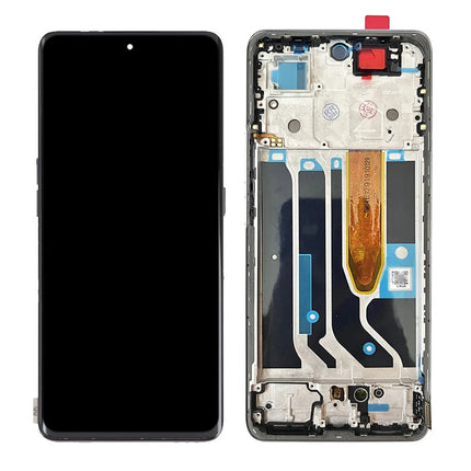 For Realme 10 Pro+ RMX3687,RMX3686 / Dark Matter Black OLED assembly With Frame (Premium OEM)(SKU:1561092)