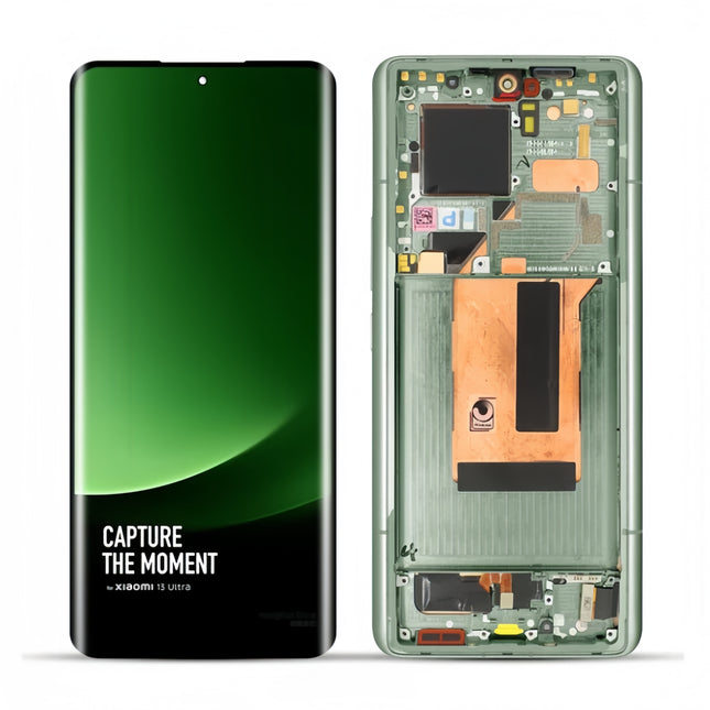 For Xiaomi Mi 13 Ultra / OLED assembly With Frame Green / With Side Key (Premium OEM)(SKU:1555653)