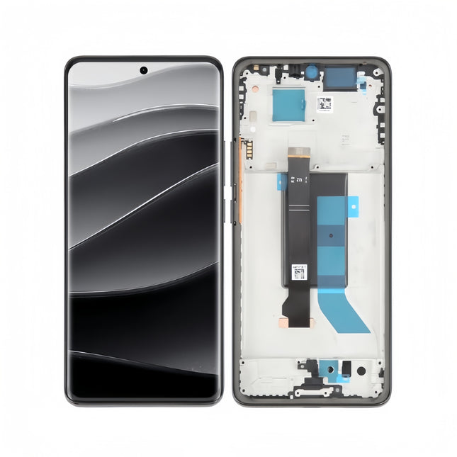 For Xiaomi Redmi Note 14 Pro+ 5G OLED assembly With Frame Black Premium OEM (SKU:1562827)
