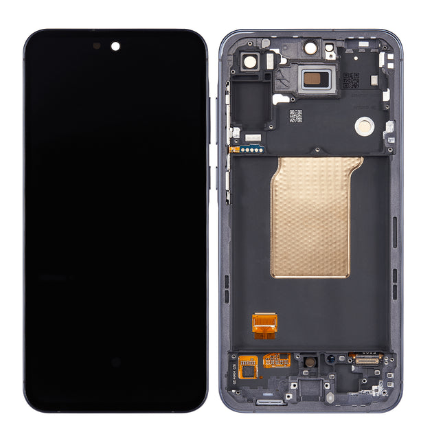 For Samsung Galaxy A55 5G Navy / A556 OLED Assembly With frame / black  (Aftermarket Plus)(SKU:1559931)