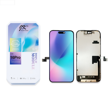 JK * For iPhone 16 Pro LCD Assembly / incell FHD / IC Removable Black (Aftermarket)(SKU:1566271)