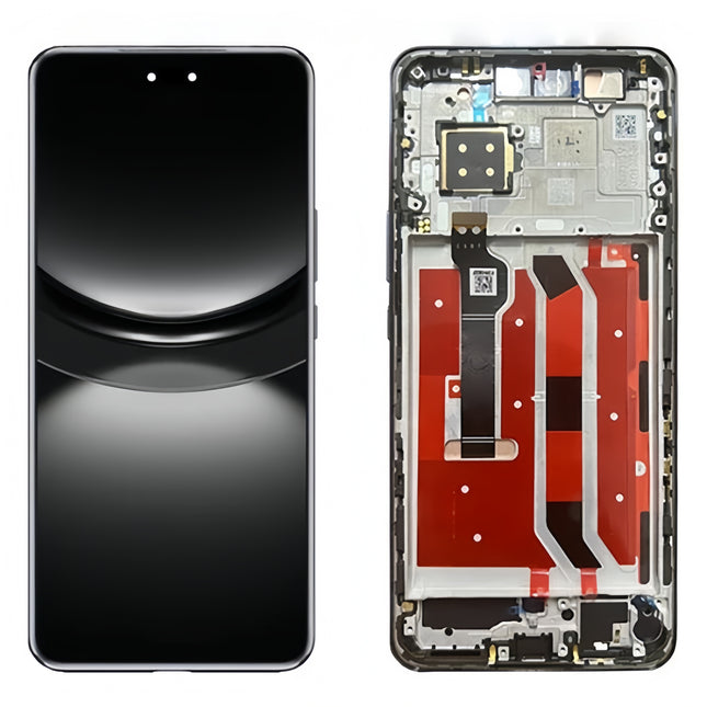 For Huawei Nova 12 Pro / OLED assembly With frame / black  (Premium OEM)(SKU:1558605)