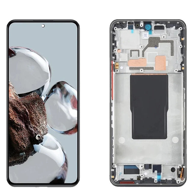 For Xiaomi Mi 12T LCD assembly with Frame /MI 12T PRO Silver (SKU:1565244)